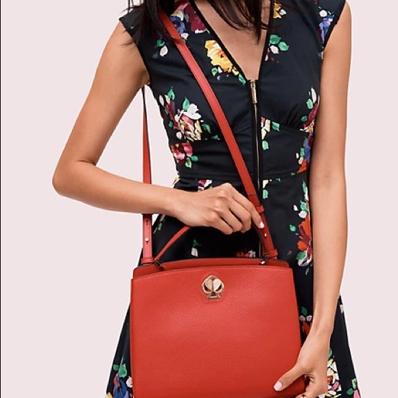 [SOLD] BNWT Authentic Kate Spade Romy Medium satchel bag in Hot Chili - Picture 2 of 8